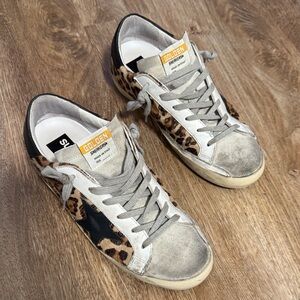 Golden Goose Leopard Sneakers